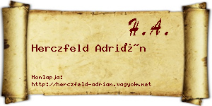 Herczfeld Adrián névjegykártya